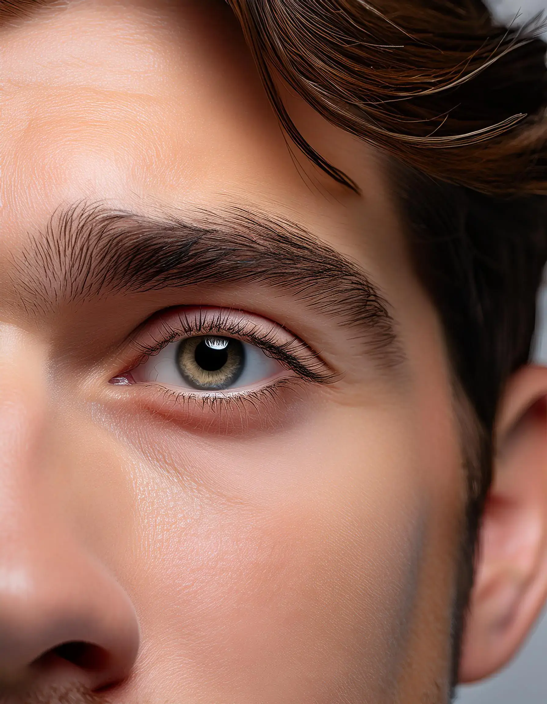 Enhance Your Look with Male Eyelash Extensions in Toronto - Firefly A high quality close up of a mans eyes with subtle natural looking eyelash extensions emp 9